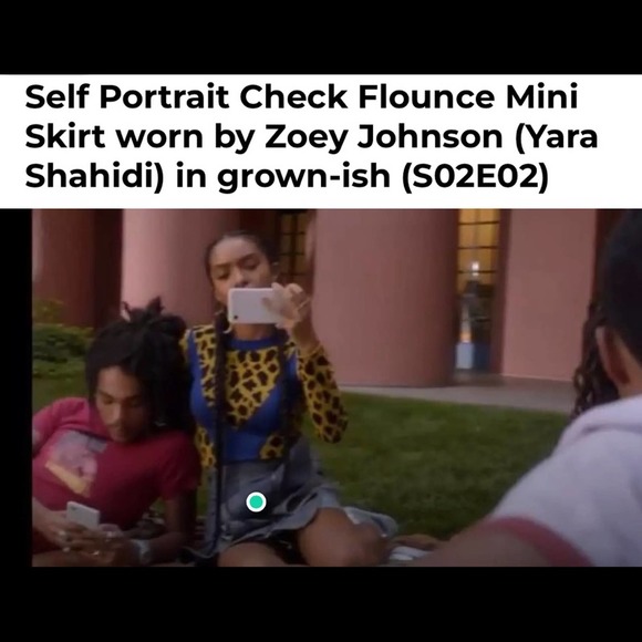 Self-Portrait Flounced Check Plaid Ruffle Skirt US 0 - Picture 7 of 16